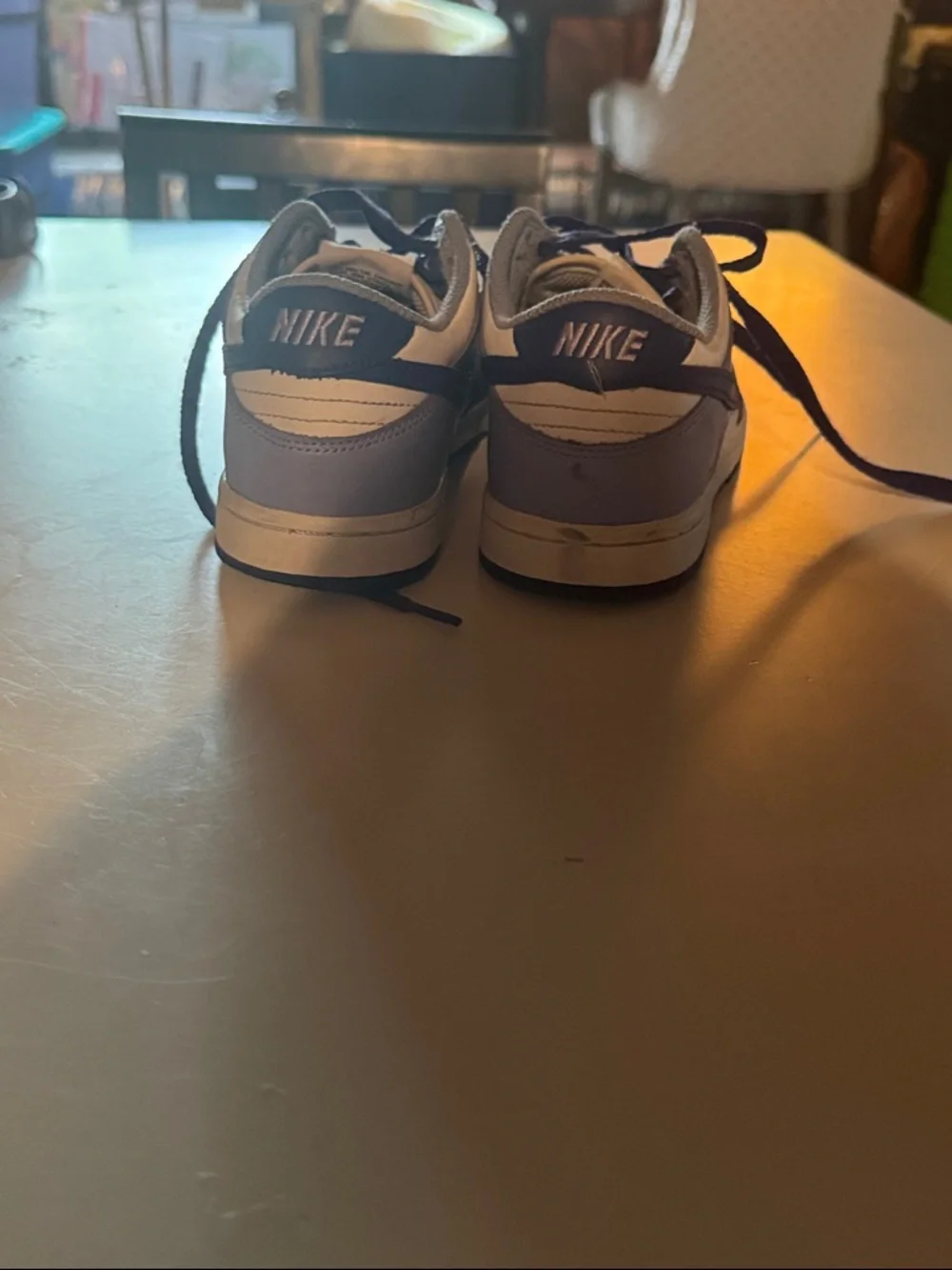 Nike Kids Purple and White Low-Top Sneakers - Picture 3 of 5